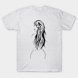 Beautiful woman with long hair T-Shirt